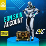 Eon Skin Account Anzeige mit Roboter und Tasche