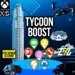 Tycoon-Boost, Gebäude und Fahrzeuge, Gaming-Design.