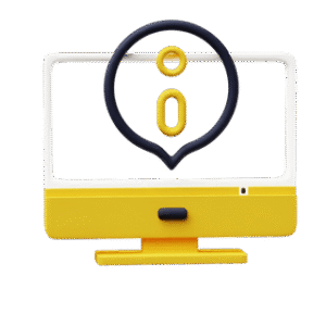 Yellow pc info icon