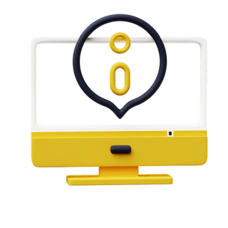 Yellow pc info icon