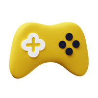 Gelber Spielecontroller mit schwarzen Tasten