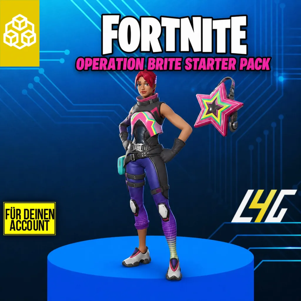 Fortnite Operation Brite Starter Pack - Brite Bomber Outfit und Back Bling fuer deinen Account