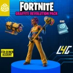 Fortnite Graffiti Revolution Pack - Outfit, Back Bling, Spitzhacke und 600 V-Bucks fuer deinen Account