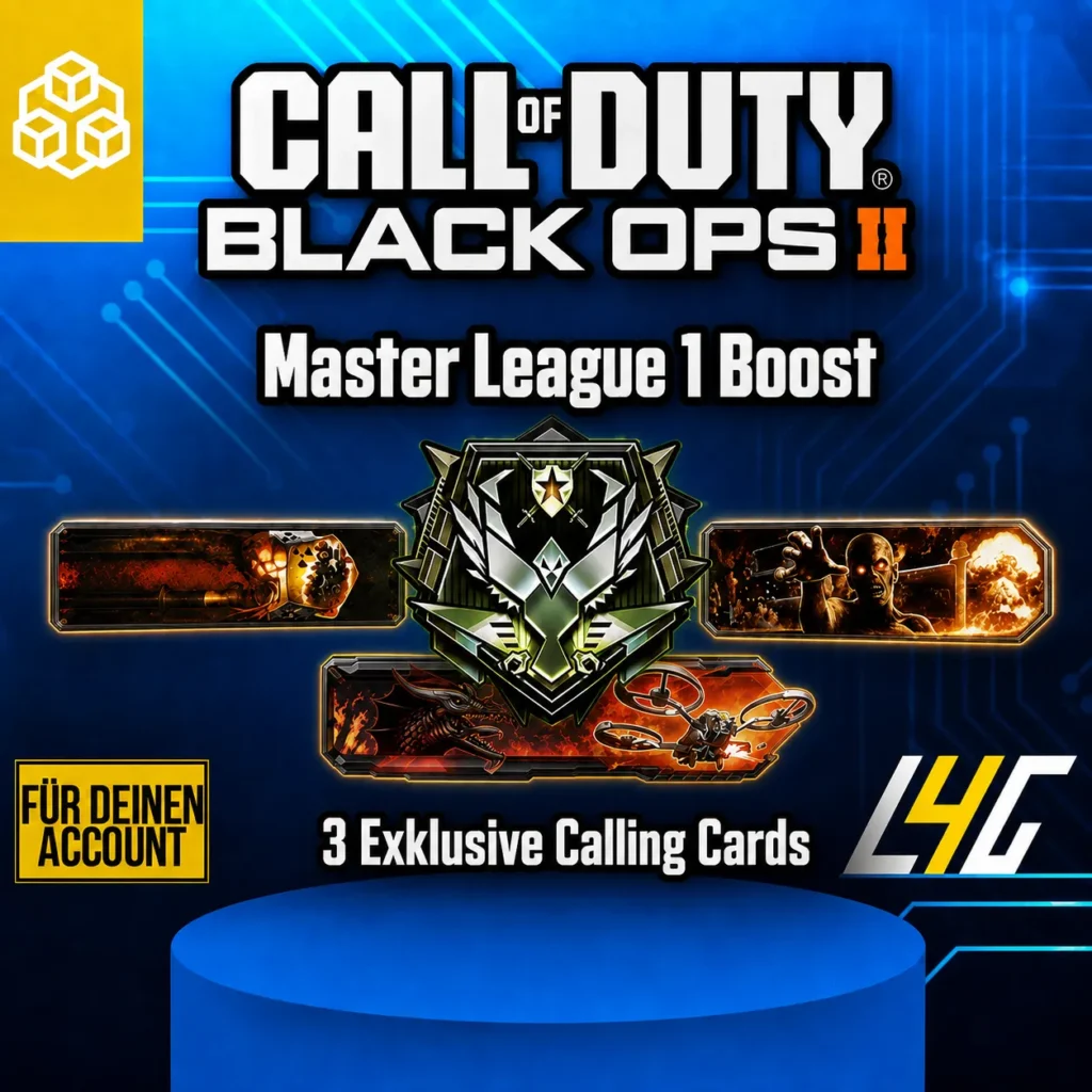Call of Duty Black Ops 2 Master League Rang 1 Boost mit 3 exklusiven Calling Cards