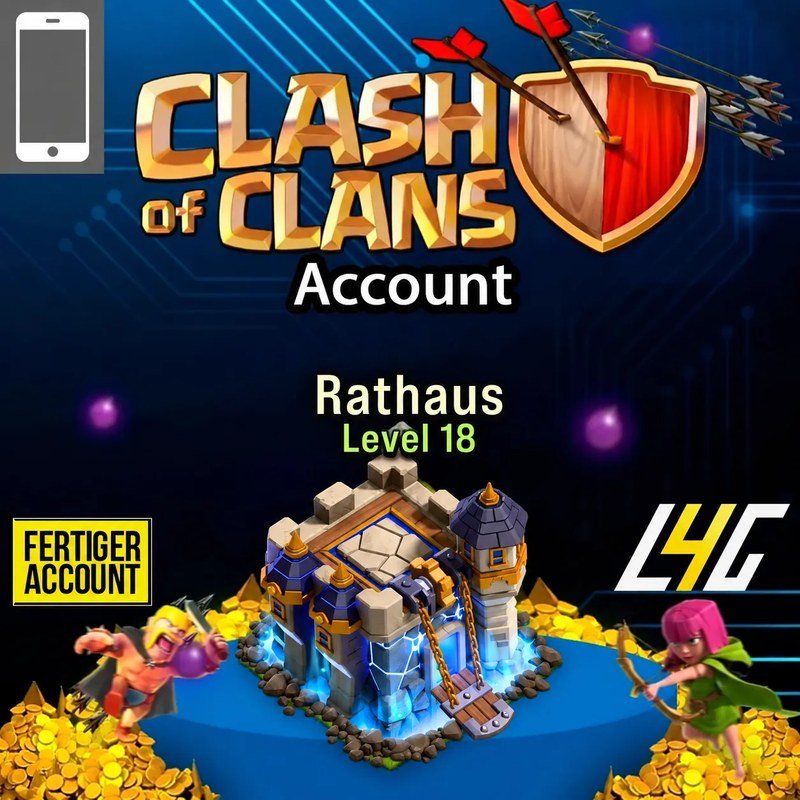 Clash of Clans Account Rathaus Level 18